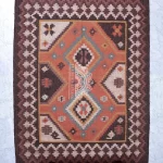 Handmade Wool Jute Kilim Rug: Traditional Indian Bohemian Flatweave