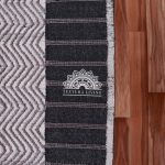 Handwoven Wool Kilim Rug: Modern Chevron Stripe Flatweave