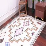 Handwoven Eco-Friendly Area Rug: Recycled PET Yarn, Moroccan Tribal Design